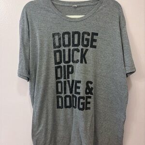 Gray Graphic Tee - Dodge Duck Dip Dive & Dodge